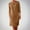 Brown, variant on BZGTZT Women's Cotton Linen Casual Fitted Dress Knee Length Loose Button Down Shirt Dresses with Pockets