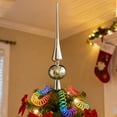 thumbnail image 6 of Eoozwa Christmas Tree Top Star Ornament Vintage Glass Star Tree Topper for Seasonal Christmas Treetops Plastic Mini Spire Hat, 6 of 6