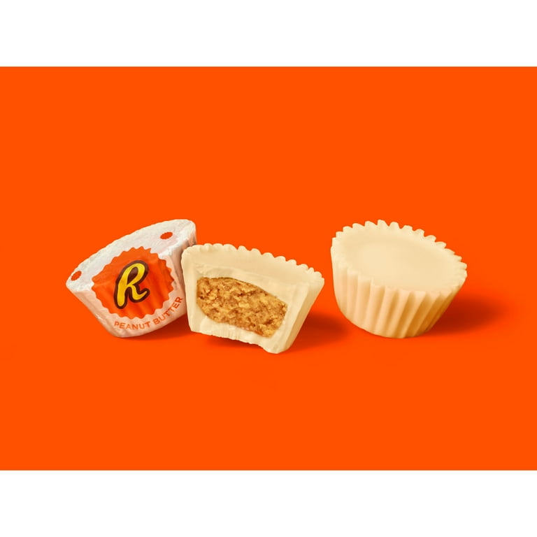 Reese's Miniatures White Creme Peanut Butter Cups Candy, Family Pack 17.6 oz