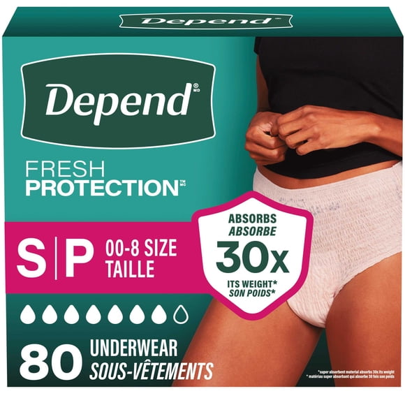 Depend Fresh Protection Adult Incontinence Underwear for Women (Formerly Depend Fit-Flex), Disposable, Maximum, Blush