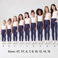 thumbnail image 6 of CALLINOX Girls Leggings High Waist Stretch Athletic Yoga Pants With Pockets For Kids 4T-16, 6 of 7