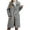 Grey, variant on LIJCC Girls Wool Dress Coats Fall Winter Notch Lapel Pea Coat Elegant Overcoat Single Breasted Long Trench Coats with Pockets Winter Warm Jacket Pea Coats