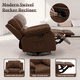 thumbnail image 5 of Korser Sillón Reclinable Giratorio 360°Adultos,Mecedora Pequeña Para Espacios Reducidos,Lino,Marrón, 5 of 6
