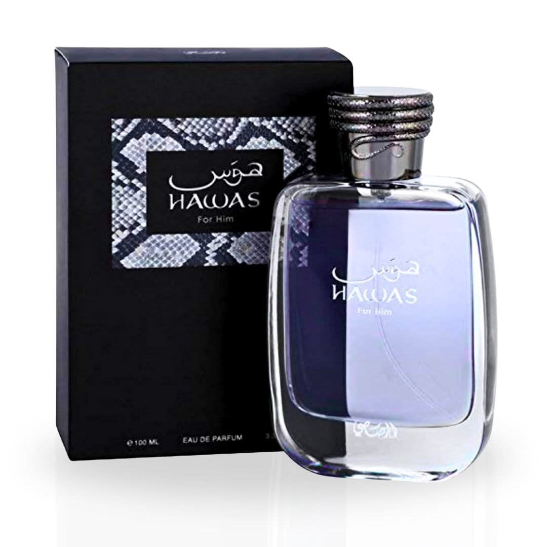 Rasasi Hawas for Him Eau De Parfum 3 Pack Set, Aquatic Cologne for Men 100ml (3.4 oz)