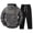 Dark Gray&09^0716M, variant on Sweat Set for Men Fleece Quarter Zip Hoodie and Black Sweatpants Set for Men Athletic Sports Baggy Jogging Warm Up Fall Winter Mens Track Suits 2 Piece