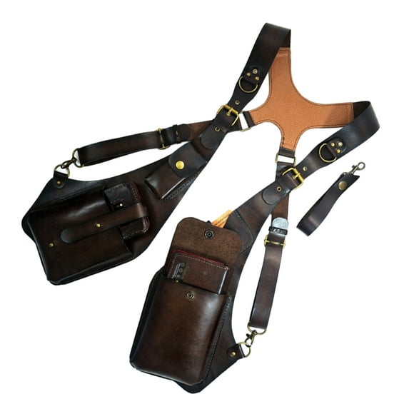 Sidaley Bolsa con funda con correa ajustable, resistente y duradera, cómoda y práctica, para hombro Relojes inteligentes marron oscuro