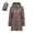 Khaki, variant on ibiyuan Women's Lightweight Down Jacket, Windproof Hooded Coat, Slim Fit Long Puffer Outerwear with Recycled Insulation