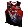 thumbnail image 4 of Wang6 Women's Loose Fit Plus Size Tank Tops Casual Sleeveless Red Friday Letter Printed T Shirts Summer Basic Going out Tops Graphic Tees 0505liRed4 XL, 4 of 4
