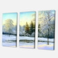 thumbnail image 3 of Designart Green Trees In Beautiful Winter Landscape Canvas Wall Art, 3 of 4