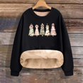 thumbnail image 7 of Danhjin Christmas Sweatshirts for Women Fleece Lined Festive Print Oversized Pullover Tops Long Sleeve Loose Crew Neck Fall Winter Fashion Casual Warm Shirts, 7 of 7