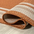 thumbnail image 5 of JONATHAN Y SANTA MONICA 2 x 8 Runner Rug, James Border Stripe - Orange/Cream, SMB201D-28, 5 of 9