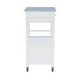 thumbnail image 4 of Riverbay Furniture Transitional Wood/Granite Top Kitchen Cart in Bright White, 4 of 13