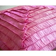 thumbnail image 2 of The HomeCentric Pink Pillow Covers Pack of 2 12x12 inch (30x30 cm) Designer Fuchsia Pink Throw Pillow Covers Modern Solid Pillows Crushed Art Silk Square Pillows Vintage Style Ruffles - Vintage Blush, 2 of 5