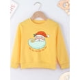thumbnail image 5 of Sudadera con capucha de manga larga y cuello redondo para niños y niñas, ropa navideña con dibujos animados de Papá Noel, color rojo, para festivales, hogar y Navidad, 5 of 5