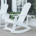 thumbnail image 2 of Flash Furniture Savannah Poly Resin Rocking Adirondack Chair - White, 2 of 11