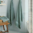 thumbnail image 3 of TOWN & COUNTRY EVERYDAY 4-Piece Solid Dobby Border Bath Towel Set, 30"x58", 100% Cotton, Plush & Absorbent 650GSM, Aqua Blue, 3 of 8