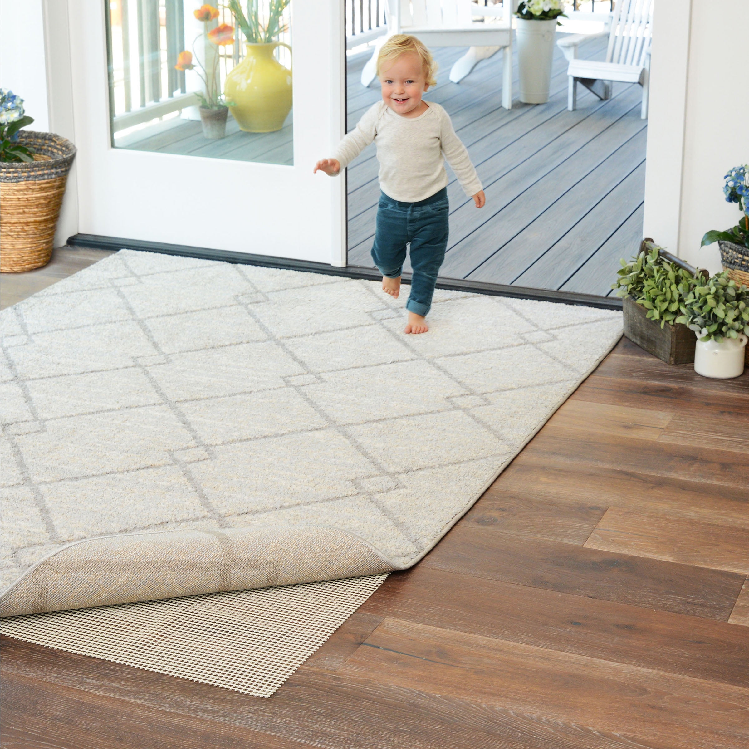 FestiCorp Non Slip Rug Pads 4x6 Ft Non Skid Rug Pad Gripper, Anti-Slip  Carpet Rug Mats for Under Rugs and Hard Surface Floors