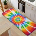 thumbnail image 5 of Rainbow Tie Dye Sunburst Kitchen Rug Mat,Kitchen Runner Rugs Non Skid Washable,Decorative Kitchen Floor Mats for Kitchen,Sink,Laundry,17"x47.2", 5 of 7
