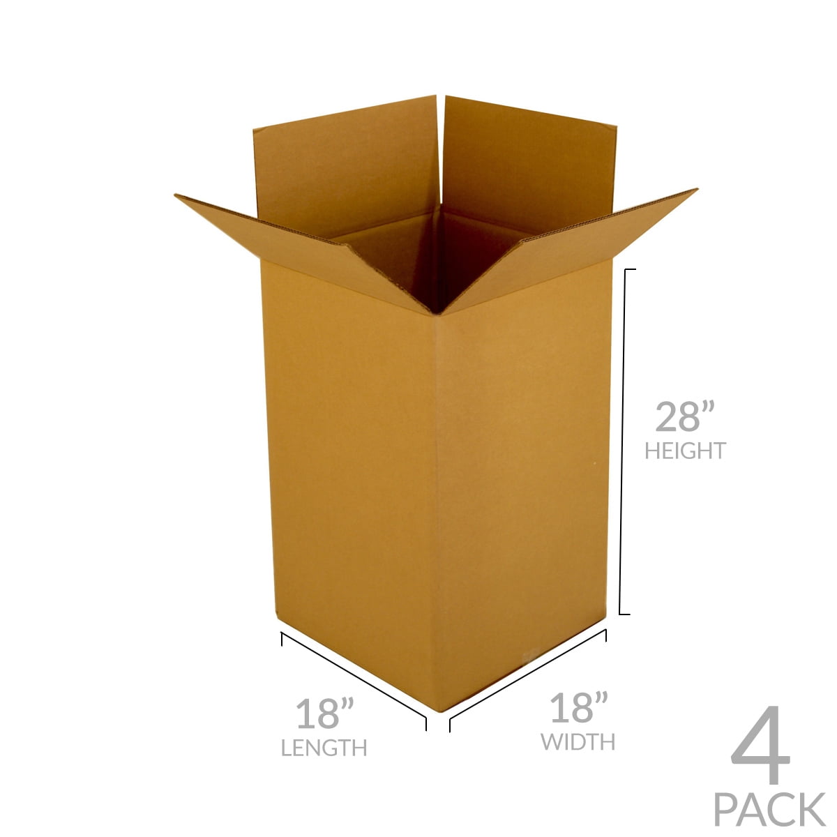 uBoxes Kitchen Moving Boxes (4 Pack) Double Wall 18x18x28