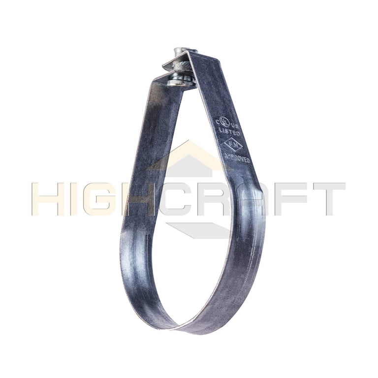 Highcraft 1/2" To 2" Adjustable Swivel Loop Pipe Hanger - Galvanized Steel, 10-Pack