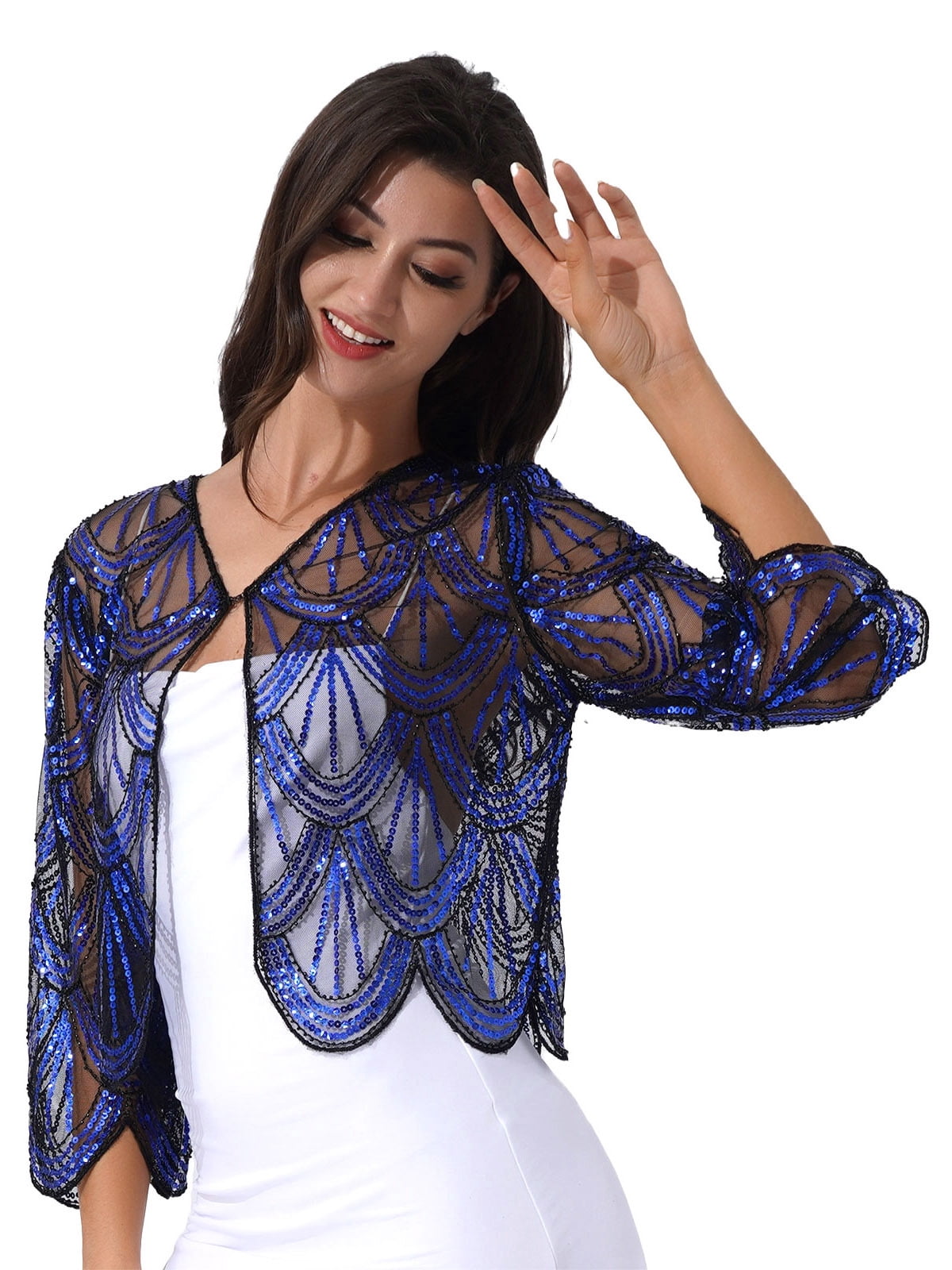 Silver Shrugs For Evening Dresses TiaoBug Women Vintage Hollow Lace Bolero Cardigan Sequins Cape Evening Party Silver Shrugs For Evening Dresses TiaoBug Women Vintage Hollow Lace Bolero Cardigan Sequins Cape Evening Party