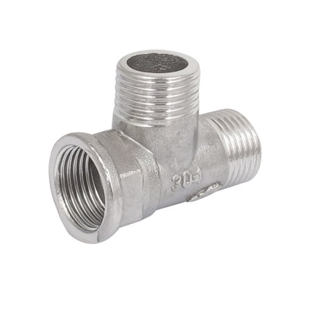 Dual Stainless Pipes - 1/2BSP Dual Male to Female Thread Stainless Steel Pipe Fitting Connector