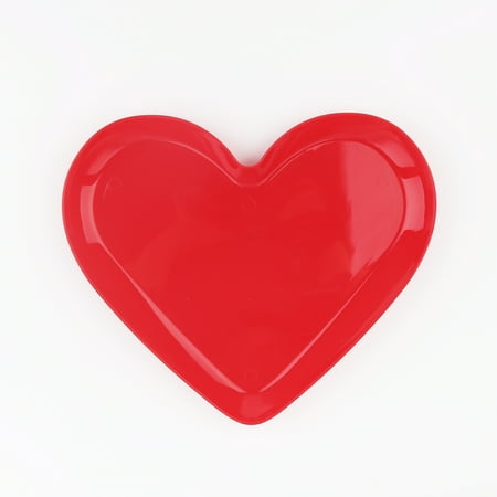 Way To Celebrate Valentine's Day Heart-Shaped Plate, Red