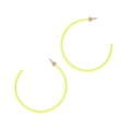 thumbnail image 5 of Masteelf 1 Pair Heart-Shaped Hollow Lightweight Earrings for Women, Simple Design Fluorescent Green Fashion Jewelry, 5 of 8
