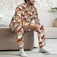thumbnail image 7 of Fotbe Santa Claus bells Snowman Pattern Long Sleeve Pajama Set for Men,Sleepwear Set,2-piece Loungewear Set,Soft PJs Comfy Nightwear with Pockets-, 7 of 7