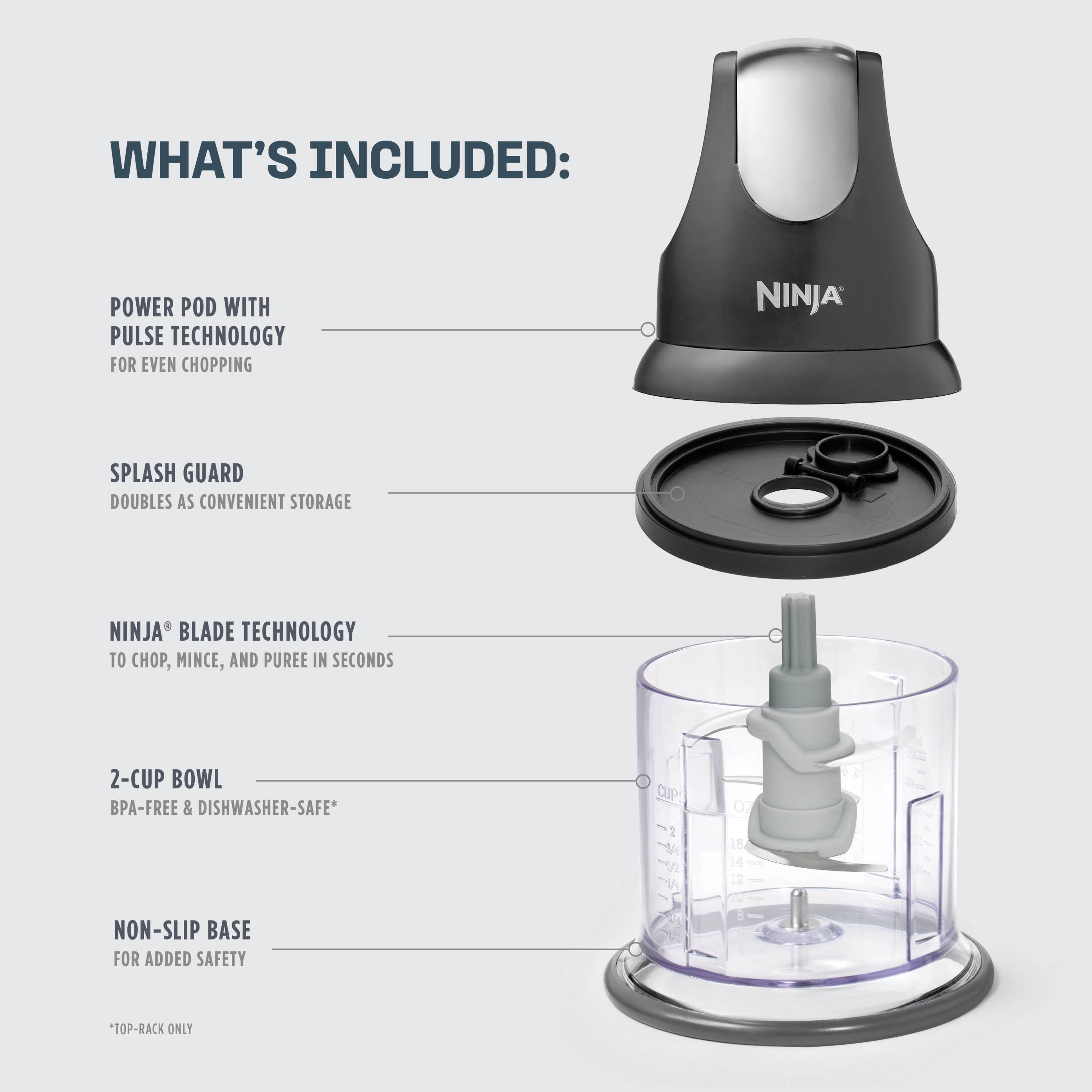 Ninja - Brandclub - Ninja Express Chop 200 W Food Processor, Mince