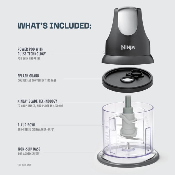 Ninja® Express Chop® NJ100WM, Black - Chopping, Mincing & Pureeing