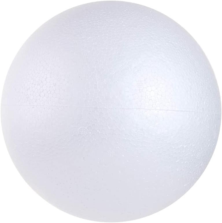 8" (6 Balls) Smooth Polystyrene Foam Balls for Crafts and School Project Wedding