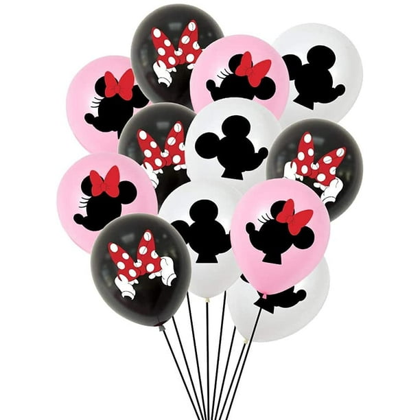 Ensemble de Fournitures de ixd'Anniversaire Disney Minnie Mouse pour Enfant  Fille, Assiette, Serviette, Tasse, Nappe, Poulet, 10 Personnes, 101 Pièces