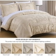 thumbnail image 5 of Chezmoi Collection Valor 7-Piece Bed in a Bag California King, Champagne Luxury Jacquard Floral Comforter with Sheets Set for All Season, 5 of 9