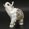 thumbnail image 4 of Elefante feliz Decoración Sala de estar Bodega Entrada Decoración Fábrica Venta al por mayor Simulación Elefante Resina Blanco perla JAMW Sencillez, 4 of 5
