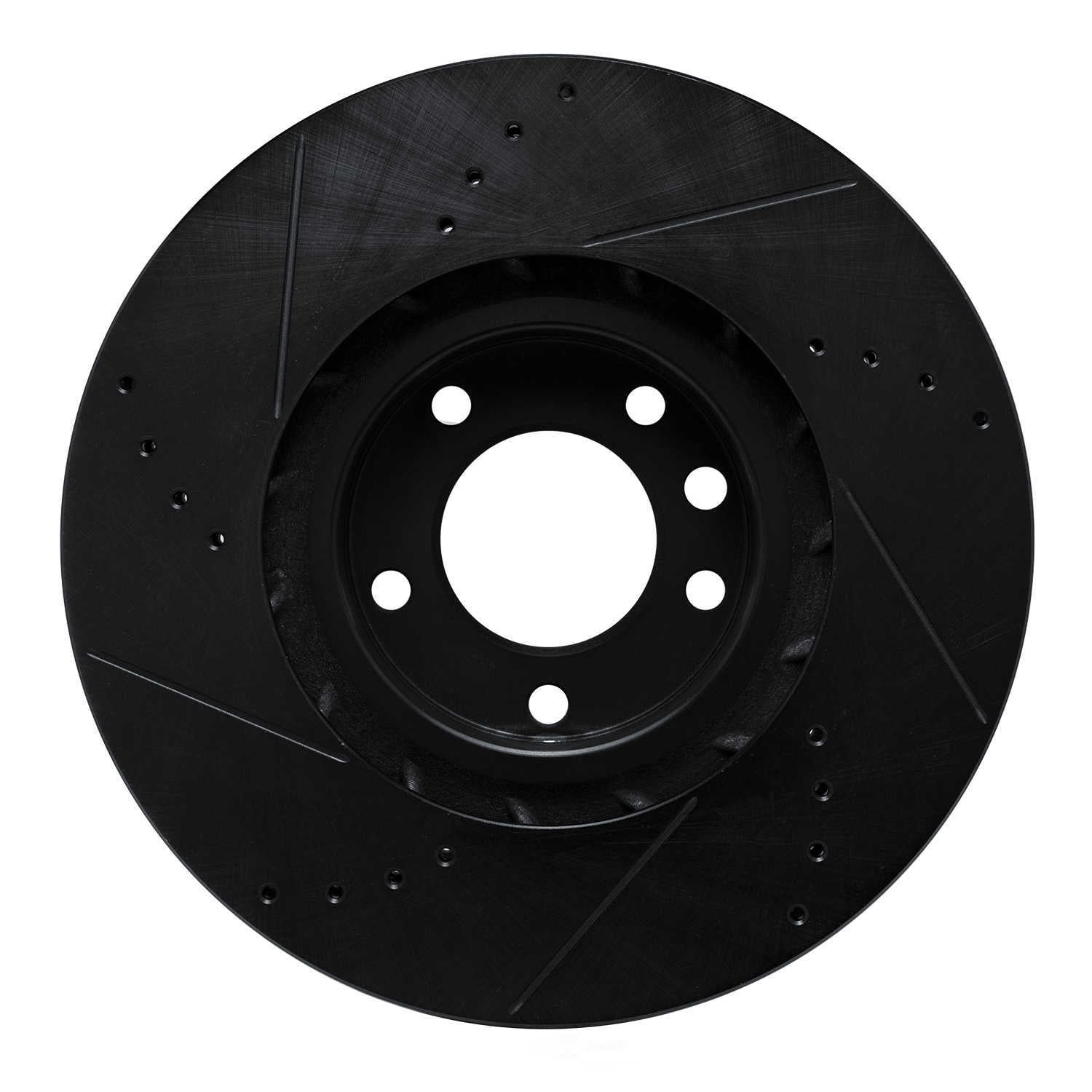 Dynamic Friction Company 633-74057D DFC Brake Rotor - Drilled And Slotted - Black