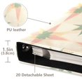 thumbnail image 3 of FORMRS 3 Ring Photo Album 4"x6" Self Adhesive Large Capacity PU Leather Cover, Pastel Beige Geometric, 3 of 8