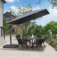 thumbnail image 1 of PURPLE LEAF Parasol Carré Déporté 9x9 Pi pour Terrasse Extérieure, Grand Parasol Suspendu en Aluminium avec Rotation à 360°, Réglable, pour Jardin et Piscine, Gris, 1 of 8