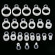 thumbnail image 2 of 22 Unids Guía De Caña De Pescar De Silicona Anillos De Ojos Guía De Varilla Telescópica DIY Sunnimix Guías para cañas de pescar, 2 of 8