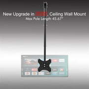 360° Swivel Ceiling TV Mount for 32-55" Screens - Adjustable Tilt, 55lbs Capacity, VESA 200x200