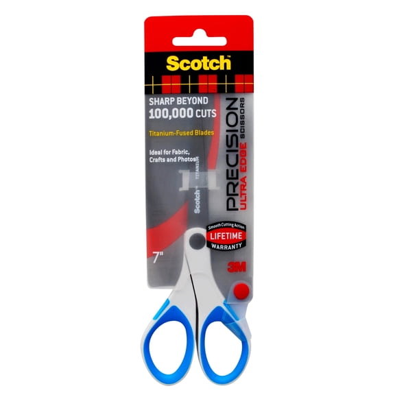 Scotch Precision Ultra Edge Scissors 7", Sharp Beyond 100,000 Cuts