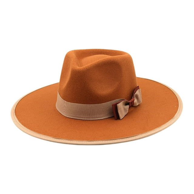 Sombreros de invierno de moda con lazo para mujer, sombreros de jazz para bodas, y fiestas temáticas Color