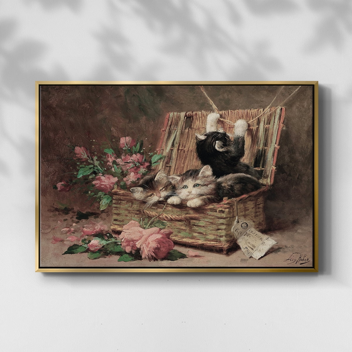 Vintage Landscape-CCCXC By Wexford Home Framed in Gold Wood Gallery Wrapped Canvas 25 in. x 37 in.