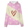 thumbnail image 4 of Bjutir Valentines Day Women Tops 2024 Fashion Sweatshirt Printed Round Neck Long Sleeved Casual Hoodie, 4 of 5