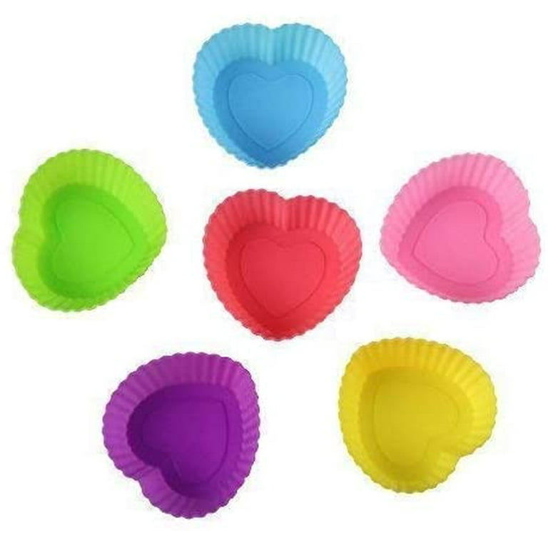 11 Wilton Silicone Soft Flexible HEART Candy Molds ~ Mini Muffin Baking Cups