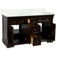 thumbnail image 4 of Sydney 60" Double Bathroom Vanity with Chocolate Cabinet and Engineered Marble Top, 4 of 7