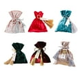 thumbnail image 4 of Billuyoard Candy Drawstring Bag Holiday Birthday Celebration Party Chocolates Juguetes Galletas Favores Presente Regalos Paquete Bolsa Kits de decoración para fiestas Azul oscuro, 4 of 6