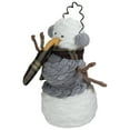 thumbnail image 4 of Northlight 11" Gray and White Knit Cotton Snowman Decoration, 4 of 4