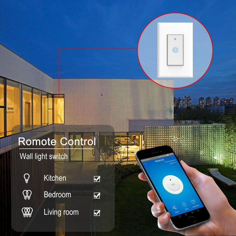 Intertek Wireless Smart Wifi Wall Light Switch Remote Control