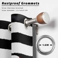 thumbnail image 2 of Black White Striped Outdoor Curtains for Patio Waterproof, Grommet Outdoor Privacy Panels, Baseball Stripes Farmhouse Art Weatherproof Outside Curtains for Porch/Cabana 54"Wx84"L, 1 Panel, 2 of 8